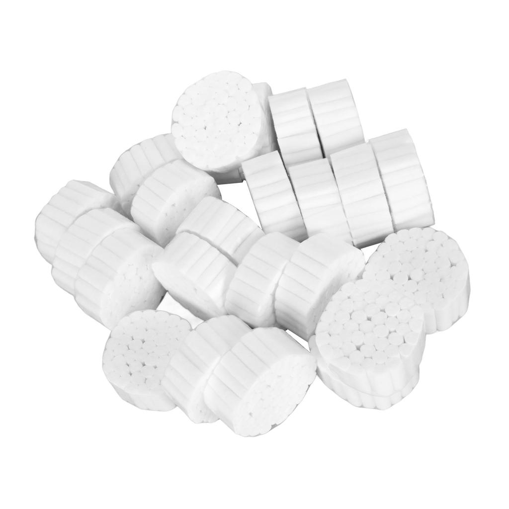 1000 pièces de rouleaux de coton dentaire Taille appropriée Très absorbants Forme Garde-saignements de nez avec pinces pour la famille Hôpital Nez