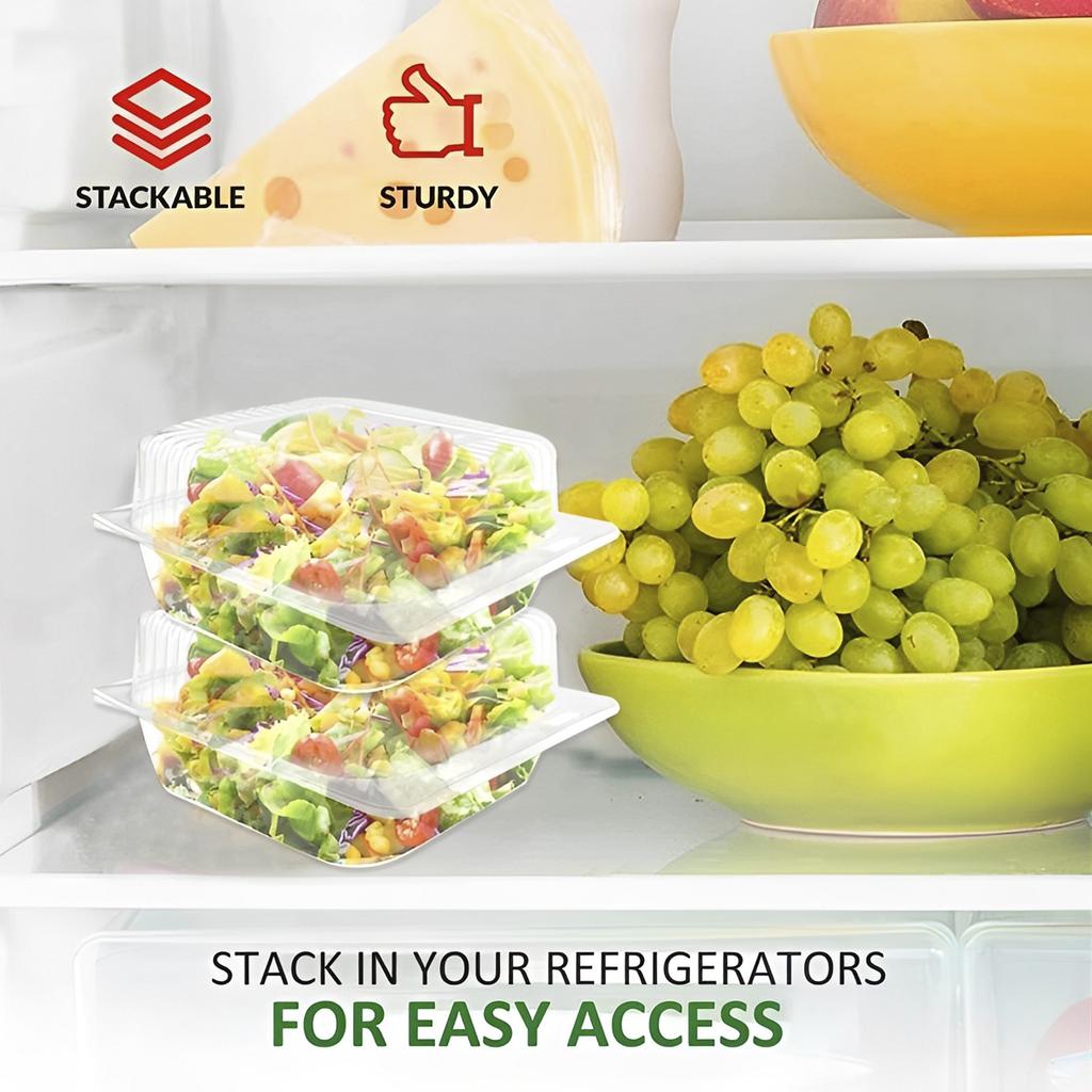 100Pcs Plastic Dessert Cups with Lids Reusable Cupcake Container Clear Square Single Dessert Box Sealed Cake Storage Box