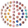LiQunSweet 50 Pcs Handmade Mixed Random Color Vintage Natural Wood with Resin Cabochon Charm Bead Without Hole Round Shape for Necklace Earring