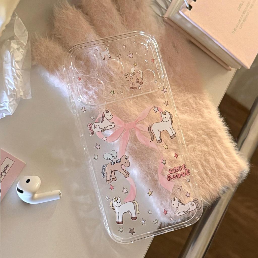 Pink Bow Pony Phone Case for iPhone 16, iPhone 17, iPhone 17 Pro Max