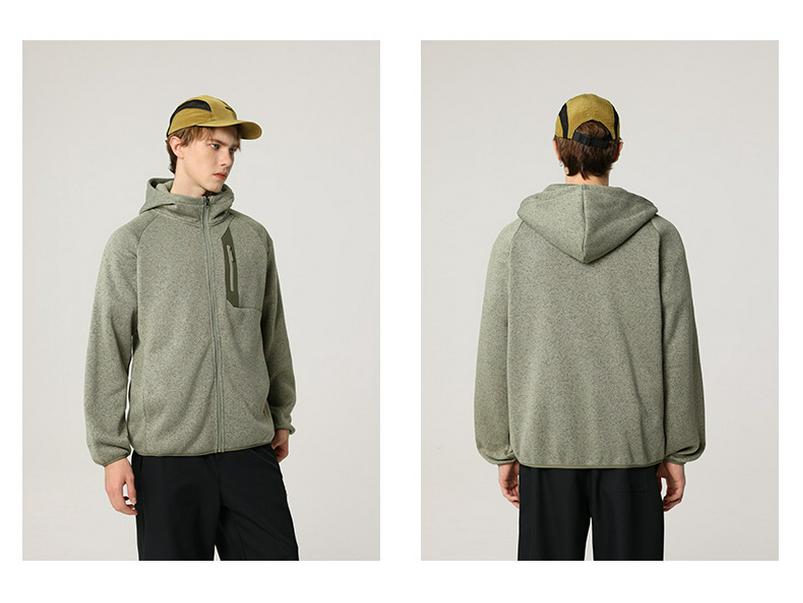 Men's Winter Fleece-Lined Hooded Sweatshirt Jacket