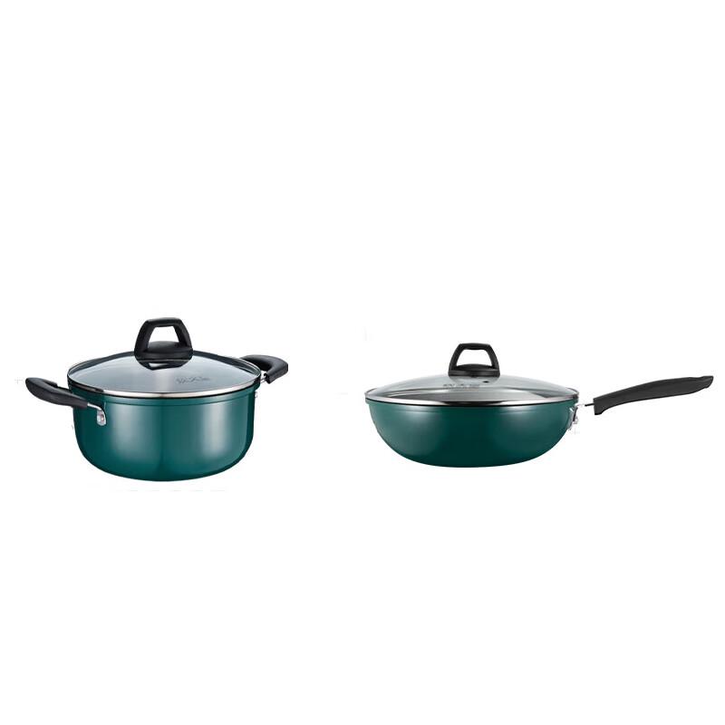 COOKER KING Emerald Pot 2-Piece Cookware Set