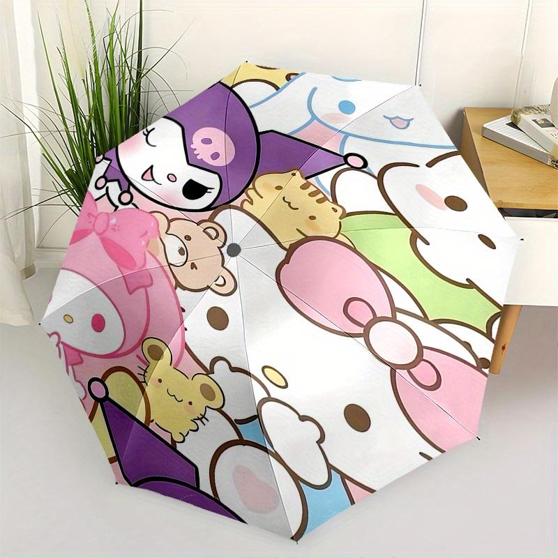 

Hello Kitty, Sanrio Automatic Open/Close Umbrella-Cute Umbrella with Cute Design, Portable 3-Fold Compact Umbrella for Men & Women, Hallowee