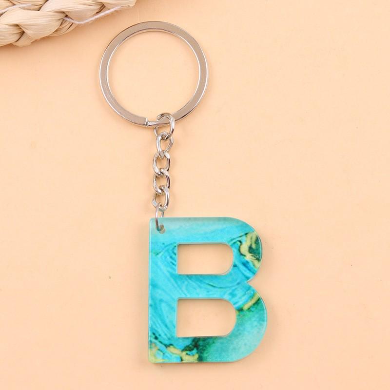 

Blue Ocean Print Acrylic Pendant with 26 English Letters - Fashionable Hanging Ornament