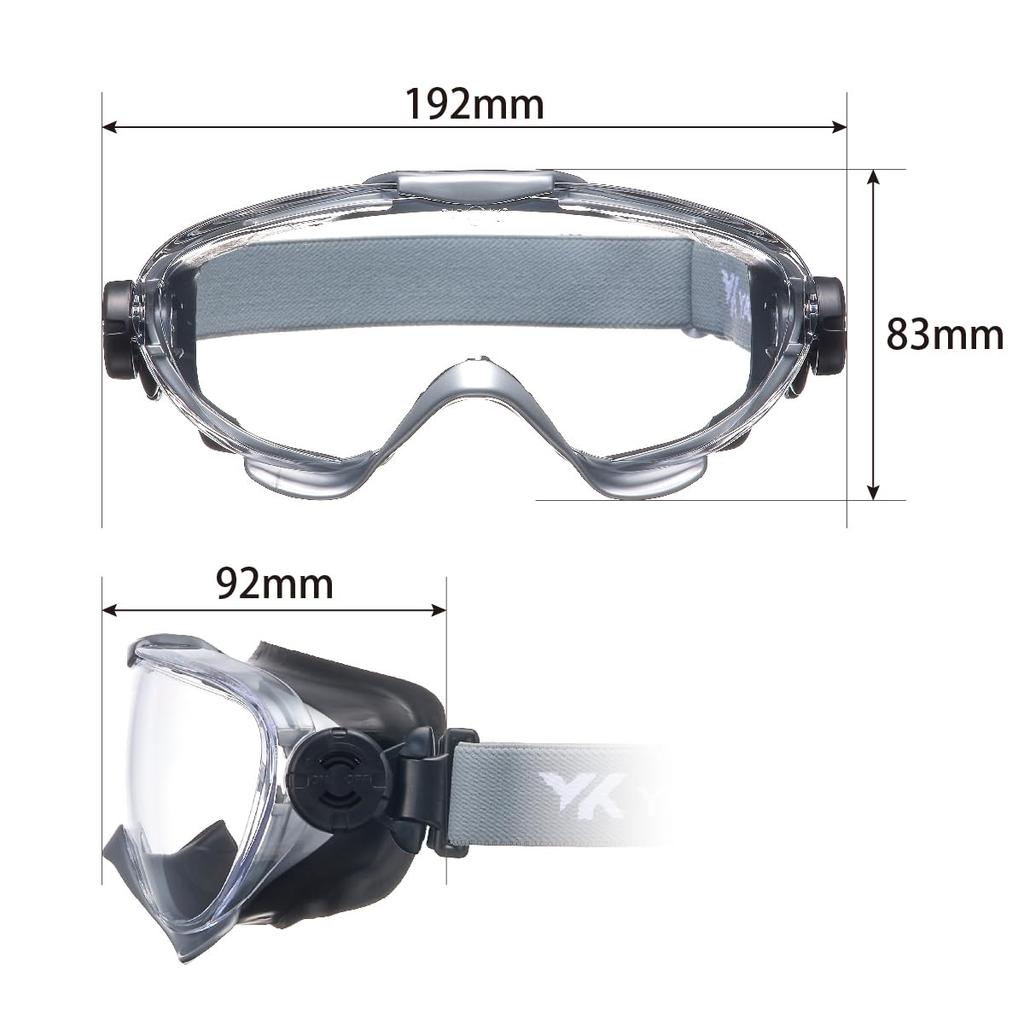 Yamamoto Kogaku Protective Made in JIS UV Protection YG-6000 Goggles, Scratch-Resistant, Anti-Fog, Japan, Standard,