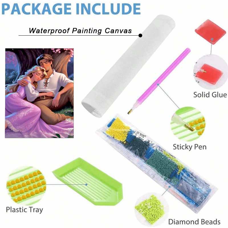 Disney Diamond Painting 5D Handmade DIY Gift Diamond Painting Set Rapunzel&Flynn Art Home Decor
