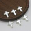 60pcs White Cross Loose Spacer Beads Handmade Bracelet Necklace Accessories  Necklace
