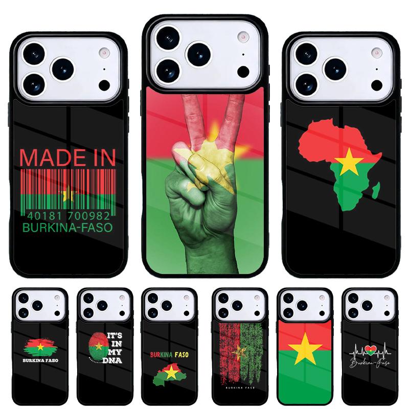 Burkina Faso Flag Phone Case for iPhone 17 16 15 14 13 Pro Max Back Cover for 12 11 Pro Coque
