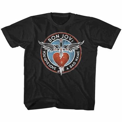 Bon Jovi You Give Love a Bad Name T-Shirt Rockband Jungen Mädchen Jugend