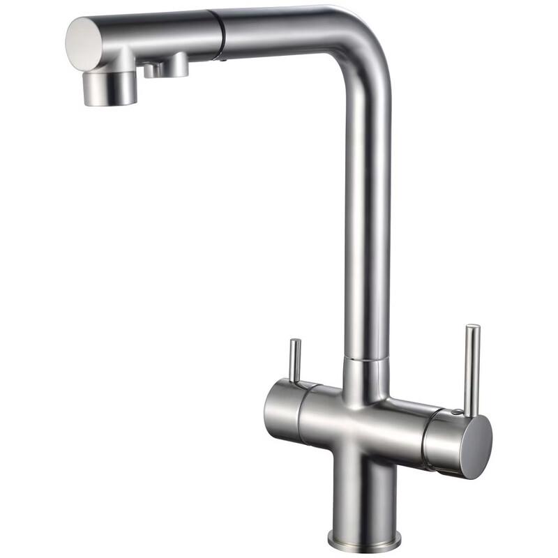 TLXT Wall-Mounted Hot & Cold Kitchen Faucet with Purified Water Spout