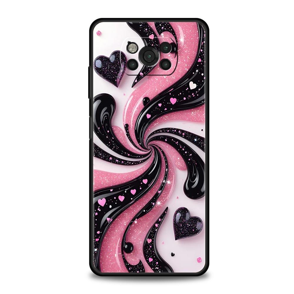 Colored Love Heart Printed Phone Case Cover  for Xiaomi Poco F7 Ultra F6 F5 F4 F3 X6 X5 X4 X3 NFC C51 C55 M4 GT Soft TPU Shell