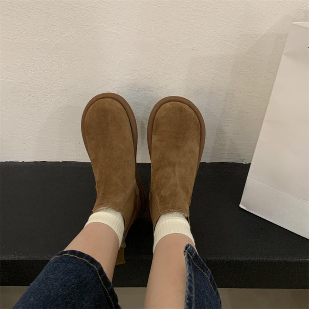 Snow Boots, Women's Warm Boots, Cotton Shoes, Suede Shoes, Thick Shoes, Martin Boots, Short Boots
