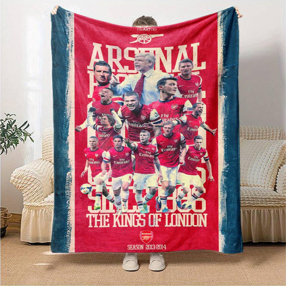 Arsenal Football Player Blanket Durable Comfort Suitable for Couch Bed Seaside for All Seasons Modern Style Perfect Gift for Relatives and Friends