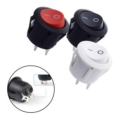 Installazione Facile Interruttore a Bilanciere Rotondo 12v ON/OFF 2 Pin SPST per Roulotte