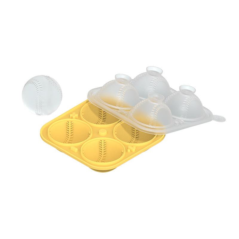 Bac à Glaçons en Silicone pour Glaçons Boules Glaçons Cubes Whiskey Moule Bac Maison Forme Balle de Baseball Moule
