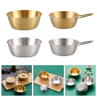 Metal Salad Bowls Rice Wine Bowl Condiment Containers Restaurant Seasoning Bowl for Mixing Cooking Baking Prepping