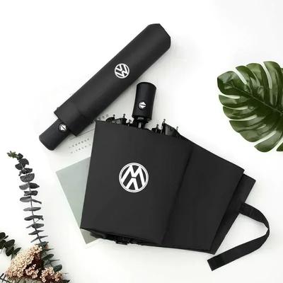 For Volkswagen VW Windproof Automatic Three-folding Umbrella Car Logo Business Umbrella For Volkswagen VW Scirocco Jetta Beetle