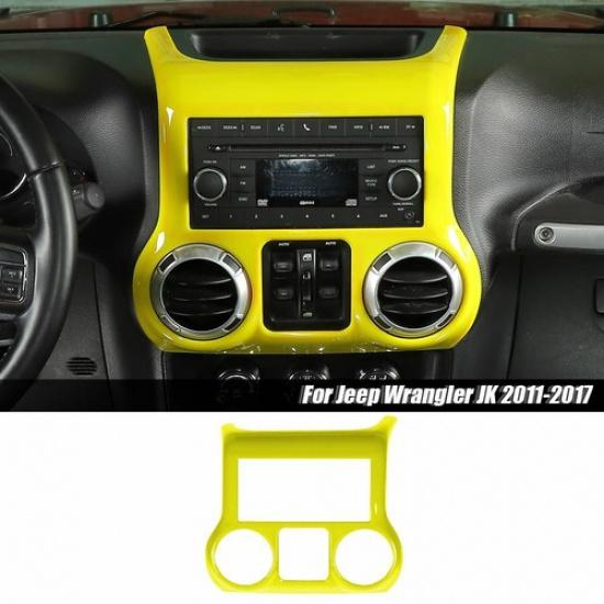 Center Console Panel Cover Trim Bezels For Jeep Wrangler JK JKU 2011-2017 Yellow