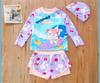 Kids' Cartoon Rabbit Sun Protection Swimsuit - 2-Piece Set for All Sizes