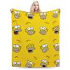S-Simpsons Cartoon Background Throw Blanket Comfortable Novelty Blankets For Sofa Home Travel Office Flannel Bedspread Bed Cover