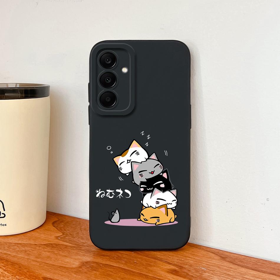 For Samsung Galaxy A37 A57 A17 A07 Phone Case Cute Astronaut Smooth Liquid Silicone Full Coverage Anti Drop Soft Durable Bumper