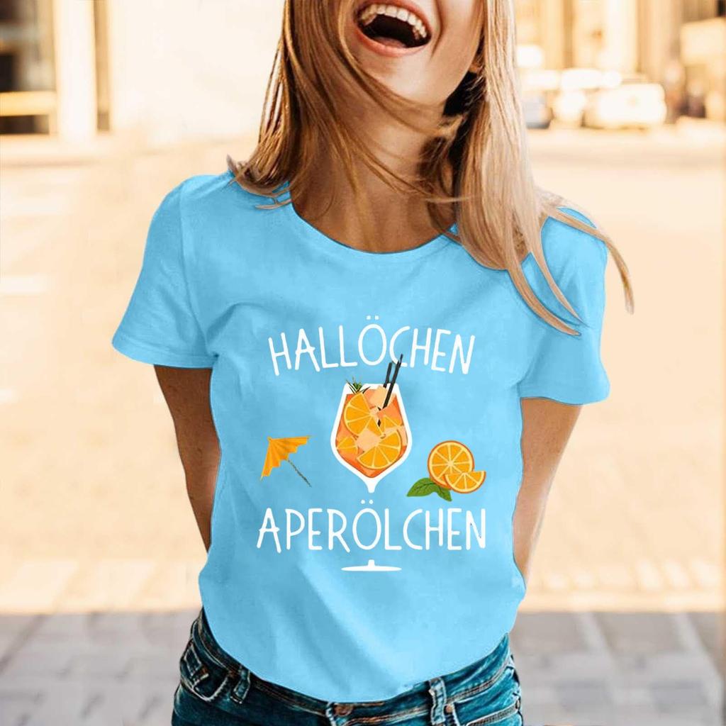 Summer Party Travel Short-sleeved T-shirts and Shirts, Weekend Casual Loose Vacation Shirts