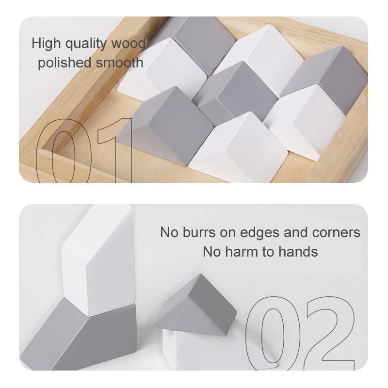 Jucării puzzle din lemn DIY cu ascunsă Montessori Antrenament pentru gândirea logică Blocuri de ascundere Jocuri de masă Jucării educaționale pentru copii