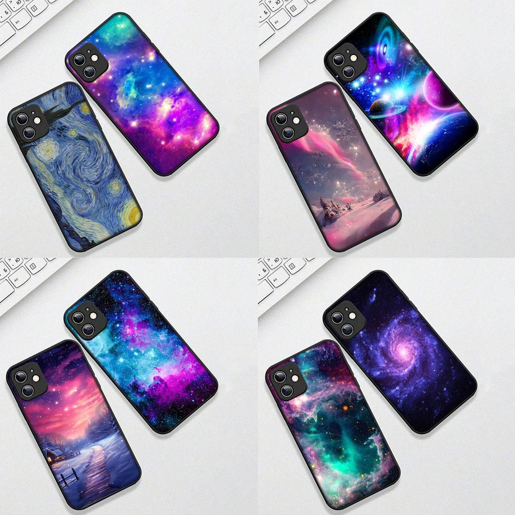 Cover for Samsung Galaxy S22 S21 S20 Fe Ultra S9 Plus + A13 A22 M21 M31 M55 M15 Protective Phone Case Universe Galaxy Stars Moon