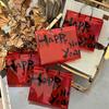 Packaging Bag New Year Red Gift Bag New Year Festive Transparent Shopping Bag Simple   Girl