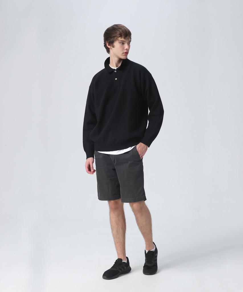 Beullumeol Pbt Wool Polo Neck Knit - Black
