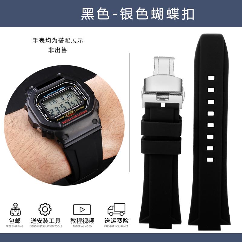 For G-SHOCK Casio GW6900 DW5600 GW-B5600 GM-5600 waterproof Raised silicone strap DW-5600 soft men's bracelet 24-16mm Convex