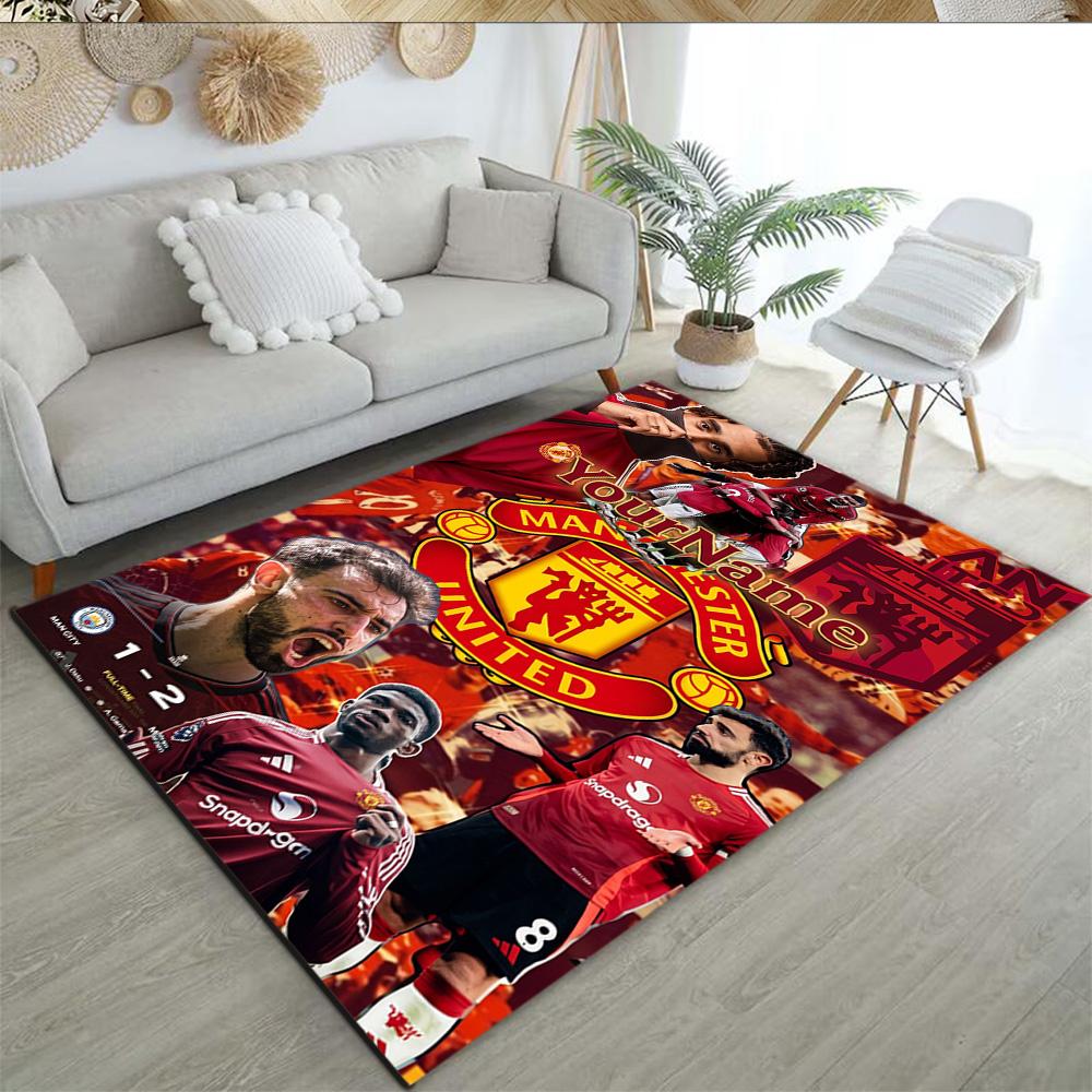 Manchester Customizable Name Carpet Perfect for Entryway Balcony Game Room Hallway Antislip Carpet Decorate Offices Birthday/Christmas Gift