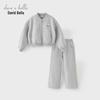 DAVE&BELLA Girls' Athletic Zip-Up Tracksuit Set