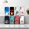 Süße P-Pingu-ES Pinguin Handyhülle Für Samsung S25,24,23,22,30,21,10,9,Ultra,Plus,Lite,FE,4,5 G Weiche Schwarze Hülle