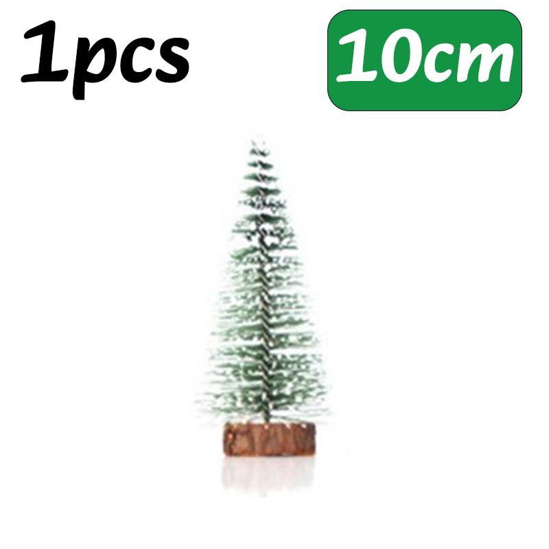 1/2/4PC Mini Christmas Tree Decor with Snow Covered Pine Winter Snow Ornaments Trees Xmas Party Home Party Tabletop Decoration