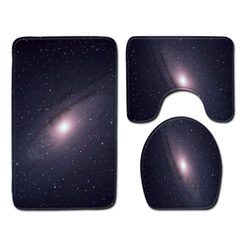 Star Bathroom Floor Mat Toilet Three-Piece Set
