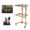 Two-tier Gold Hairdressing Trolley,hair Tool Cart,stainless Steel Salon Rolling Cart W/ 4 Swivel Wheels, for Home and Clinic Use