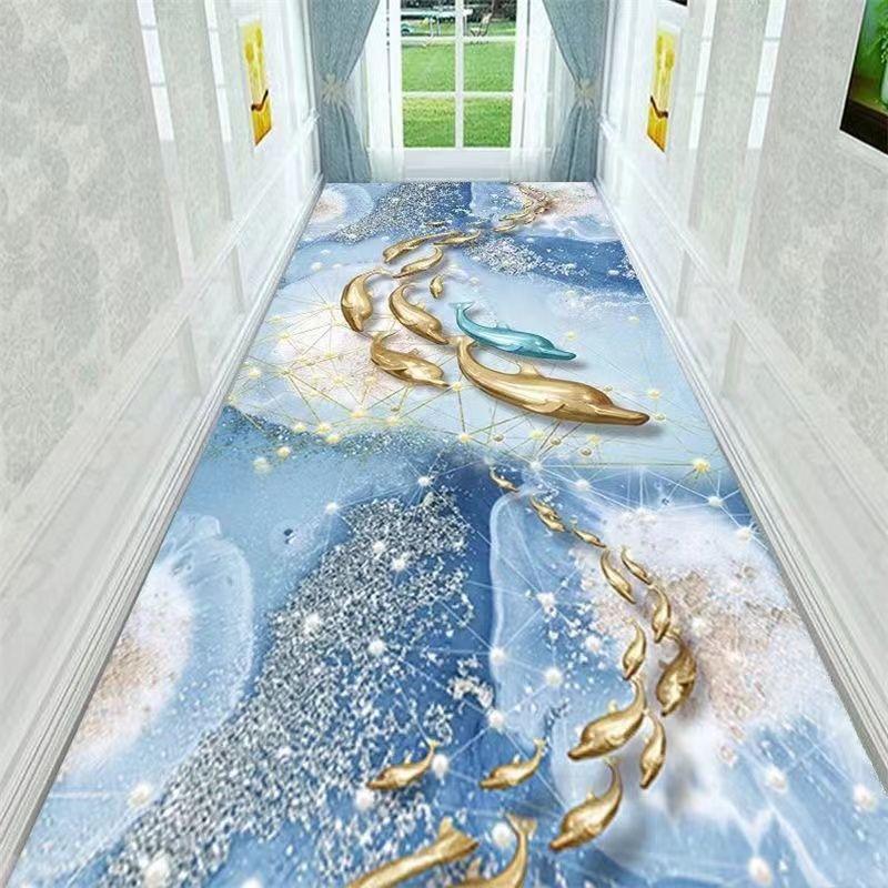 Corridor Carpet Long Hallway Area Rug Geometric Living Room Carpet Kitchen Aisle Mat Room Decoration Floor Mats