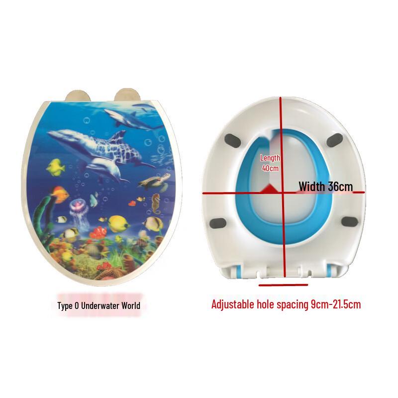 

MDNG O-Shaped Mother-Child Toilet Seat with Underwater World Pattern