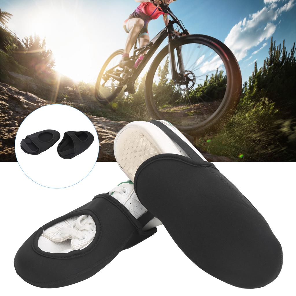 Cycling Shoe Toe Covers Windproof Winter Overshoes Protectors Adjustable Half Shoecover