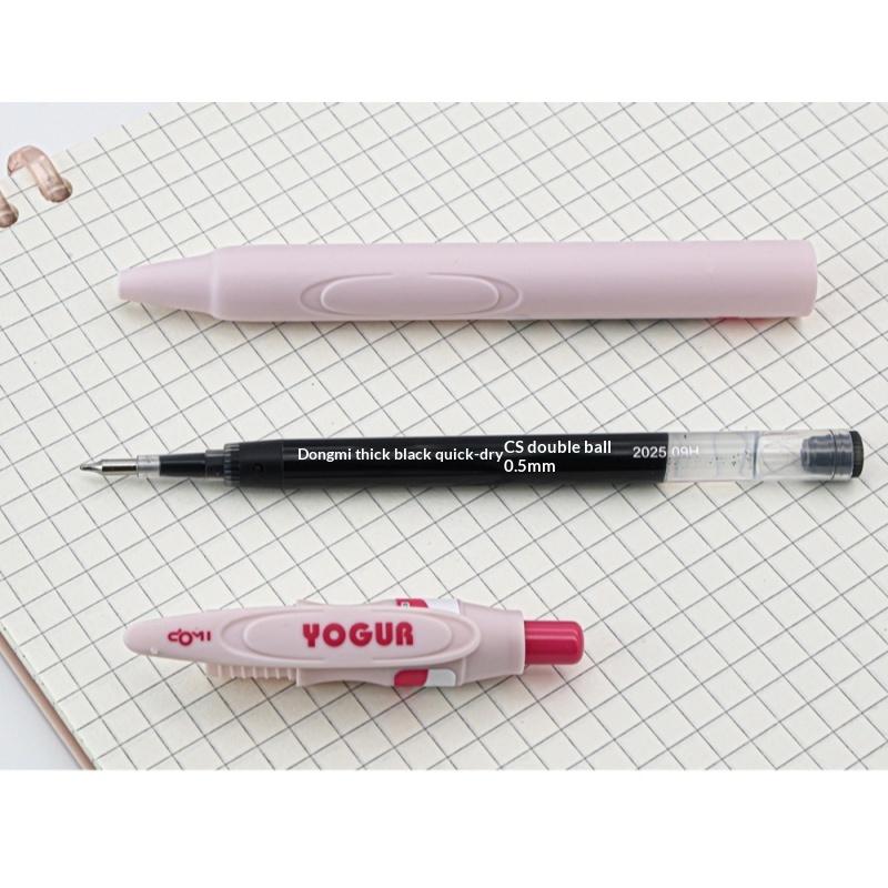 2/5Pcs 0.5Mm Large Capacity Fun Quick-Drying Pens Creative Milk Bottle Gel Pens Simple Cute And Stylish Black Pens
