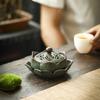 Zen Lotus Ceramic Incense Burner - Antique Sandalwood Coil for Indoor Use