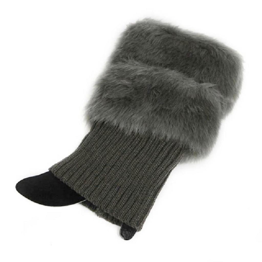 1 Pereche Manșete Tricotate pentru Cizme Exterior Iarnă Jambiere Acoperire Femei Doamne Croșetat Tricotat Garnitură de Blană Jambiere Ciorapi Toppers Manșete