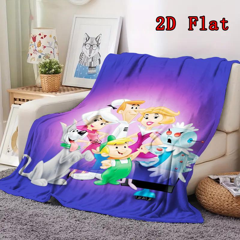 Cartoon Jason Family 2D Flat Pattern Flannel Blanket High quality All Seasons Warmth and Comfort Perfect for Christmas Gifts.