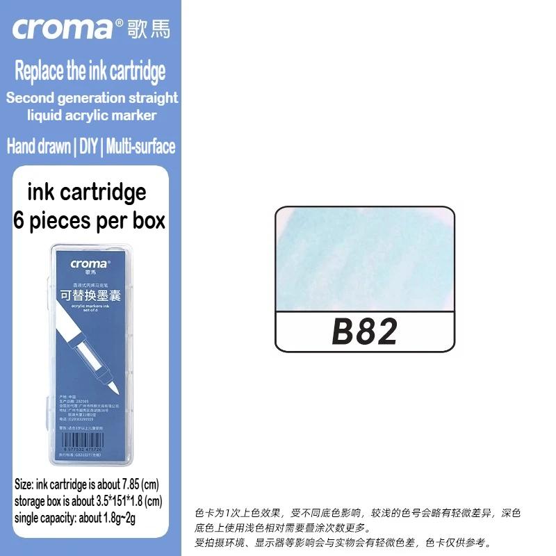 Croma 160/24 Color Replaceable Ink Refill Liquid Soft Tip Acrylic Marker Non Toxic Waterproof School Office Supplies Stationery