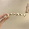 Pearls Hairpins Banana Clip for Women Ponytail Twist Claw Sweet Hairpin Girl Ponytail Barrettes Hairgrips Hair Accessories