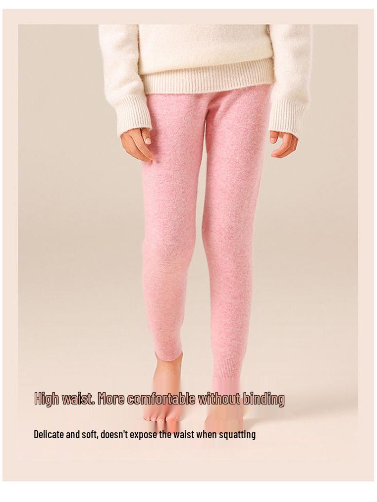 Children's Soft Cashmere Knit Wool Pants - Light Luxury, Warm & Skin-Friendly