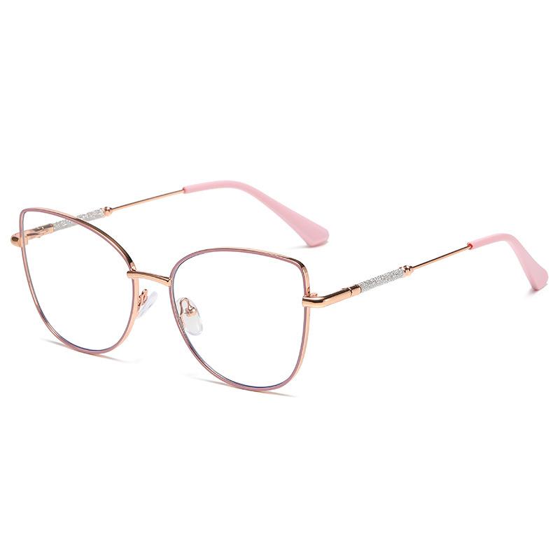 New Cat Eye Metal Eyeglasses Frame Blue Light Blocking Optical Glasses Anti Blue Light Glasses Eyewear Lentes Mujer