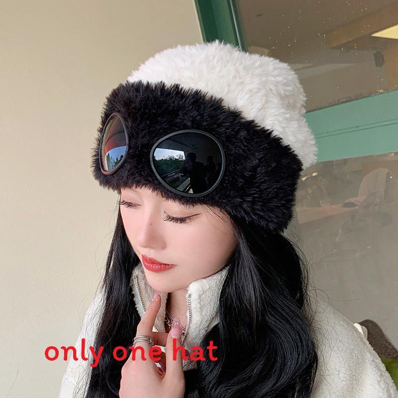 

Fashionable Polyester Knit Hat With Wind Resistance For Casual Winter Outfits чорний