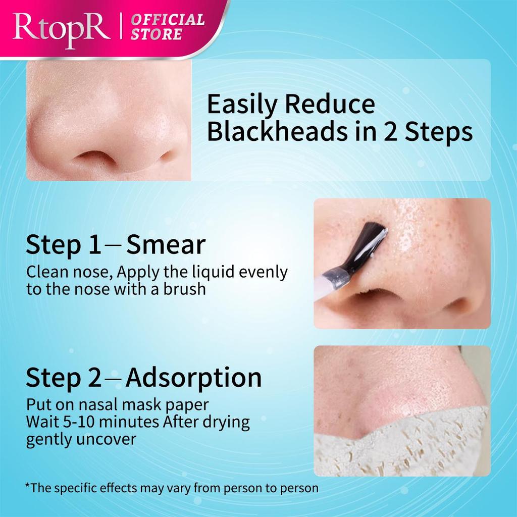 RtopR Odstraňovač černých teček Obličejová maska na nos Pore Strip Černá maska Peeling Léčba akné Hloubkově čistící maska Oil Control Péče o pleť